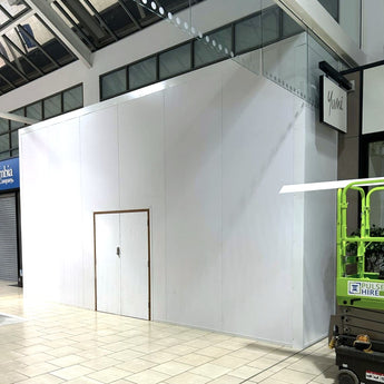 Fire Rated 'boxed out' store front hoarding