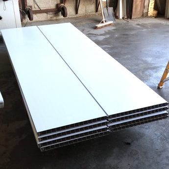 35mm x 500mm Freestanding hoarding panel white PVC