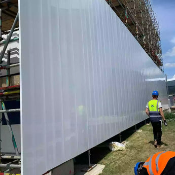 35mm white Clip to Scaffold hoarding