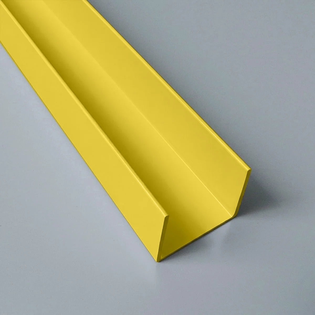 Channel Blocks Yellow End Trim Yellow 35mm PVC Channel | Hoarding Warehouse
