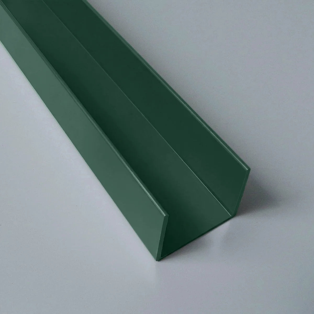 Pvc Oarding End Trim Green 35mm PVC Channel | Hoarding Warehouse