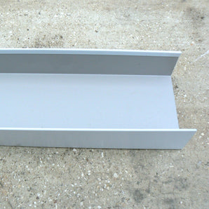 Fire Rated hoarding channel / end trim white powder coated steel.