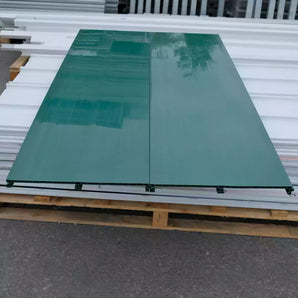 Two Racing Green Clip-to-Scaffold Panels