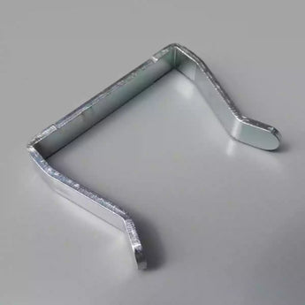 Metal top clip designed for use with the freestanding indoor hoarding system